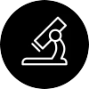 Symbol showing a microscope, representing lab-tested pure kratom.