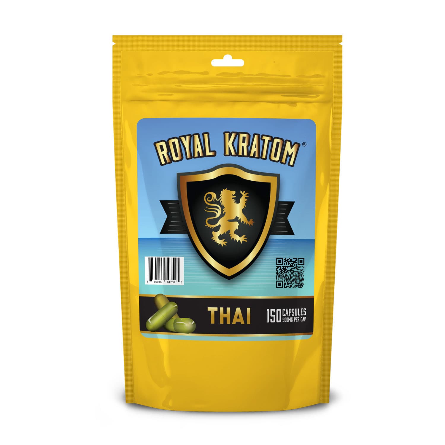 Royal Kratom Thai Kratom Capsules 150 Count front of package