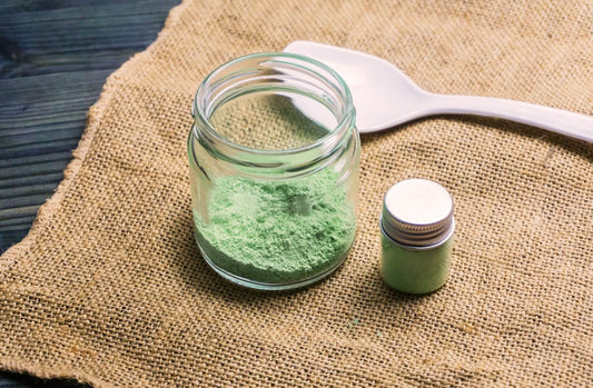 Green Kratom Powder in a Jar