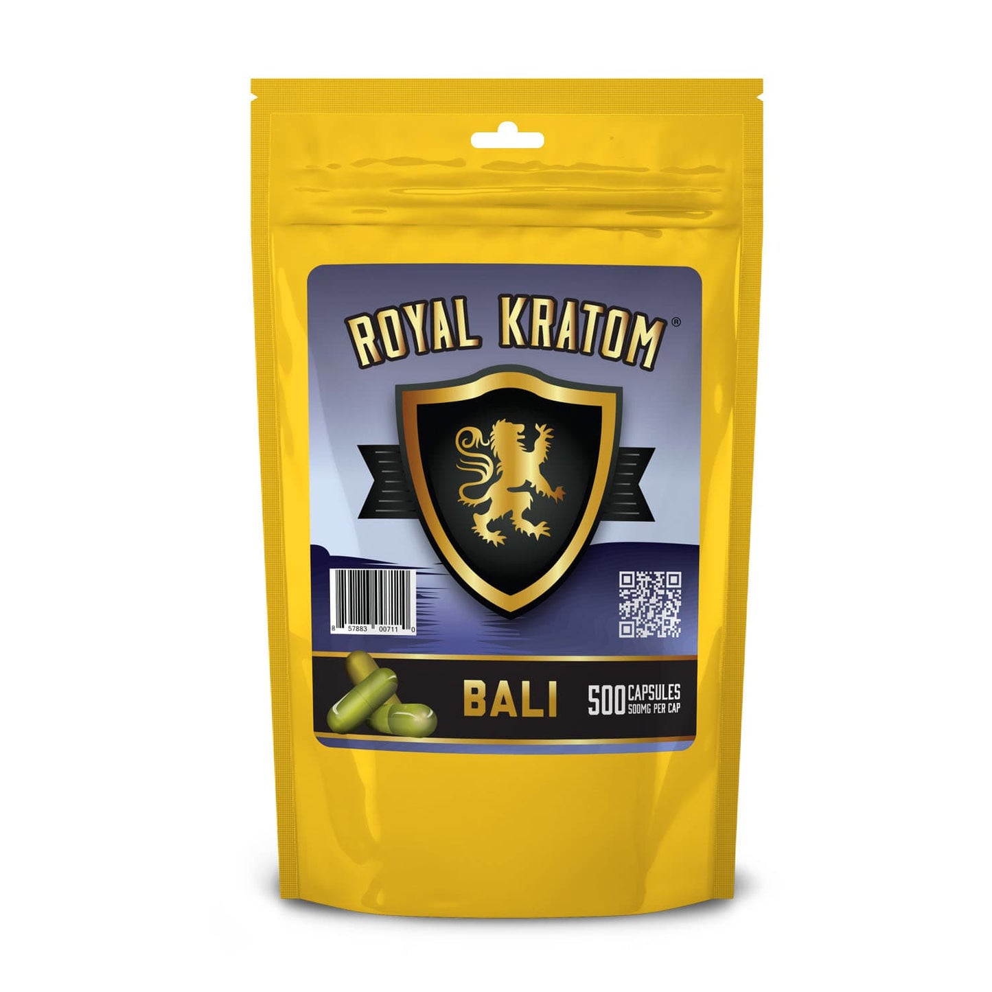 Royal Kratom Bali Kratom Capsules 500 count package