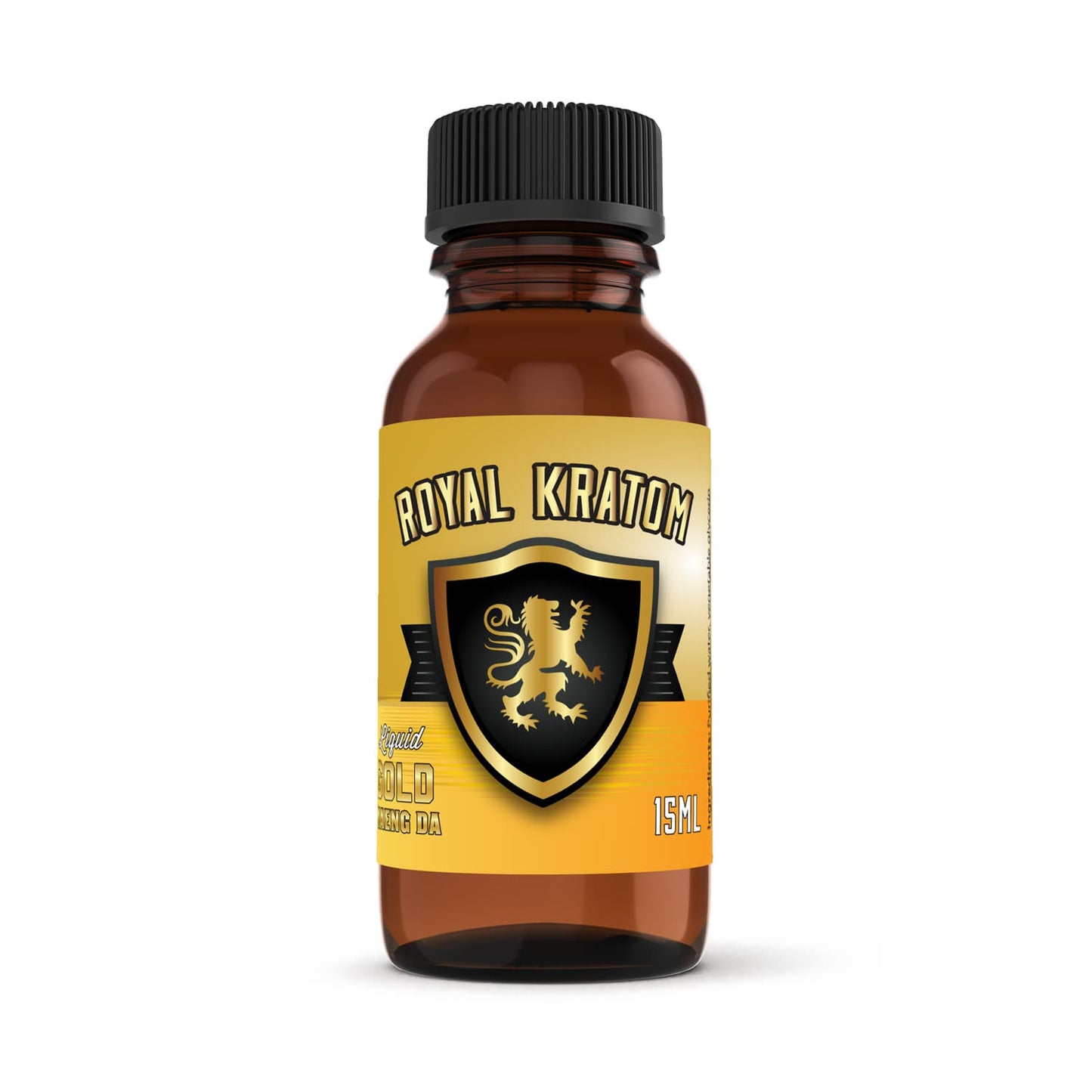 A bottle of Royal Kratom Gold Maeng Da 15ml tincture