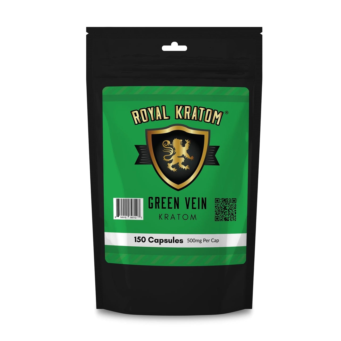 Royal Kratom green vein kratom capsules 150 count package