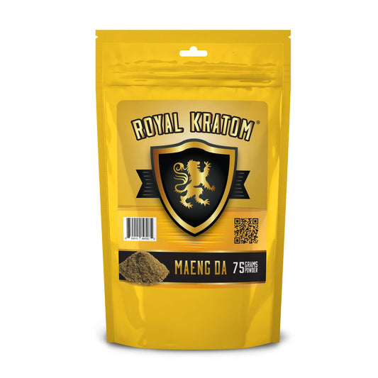 Front of Royal Kratom Maeng Da Kratom Powder 75 Grams package