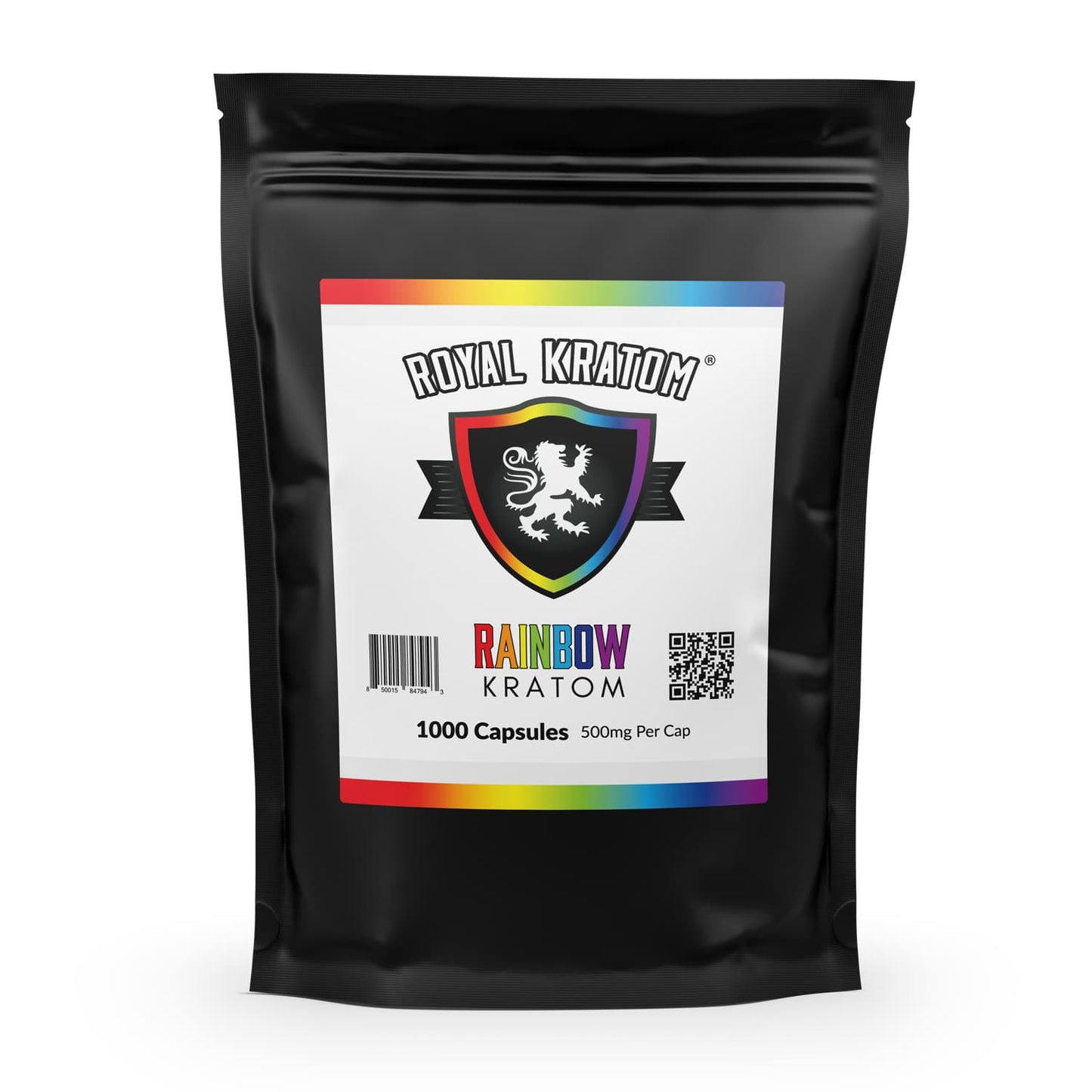 Royal Kratom Rainbow Kratom Blend Capsules 1000 Count Half Kilo package