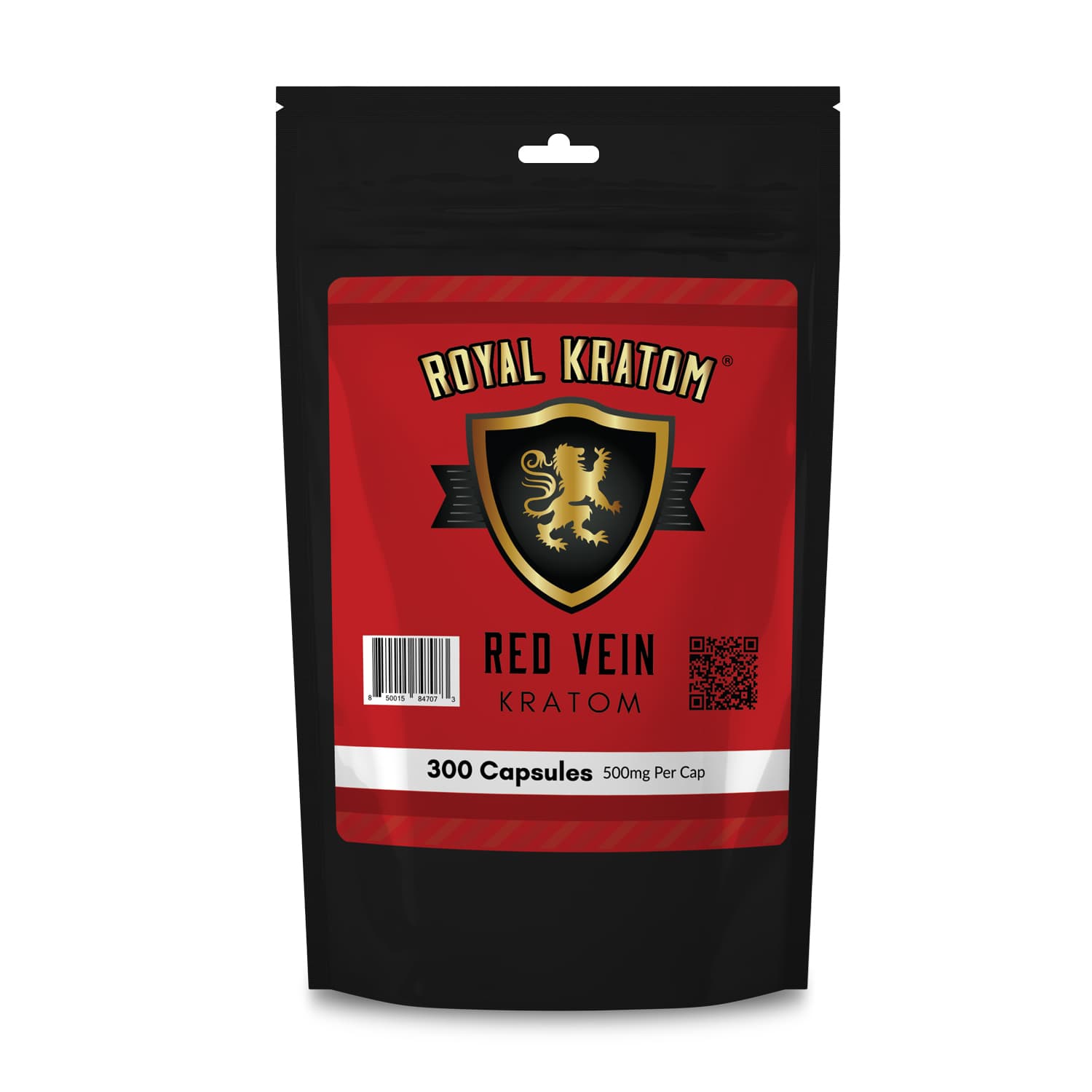 Royal Kratom Red Vein Kratom Capsules 300 Count front of package