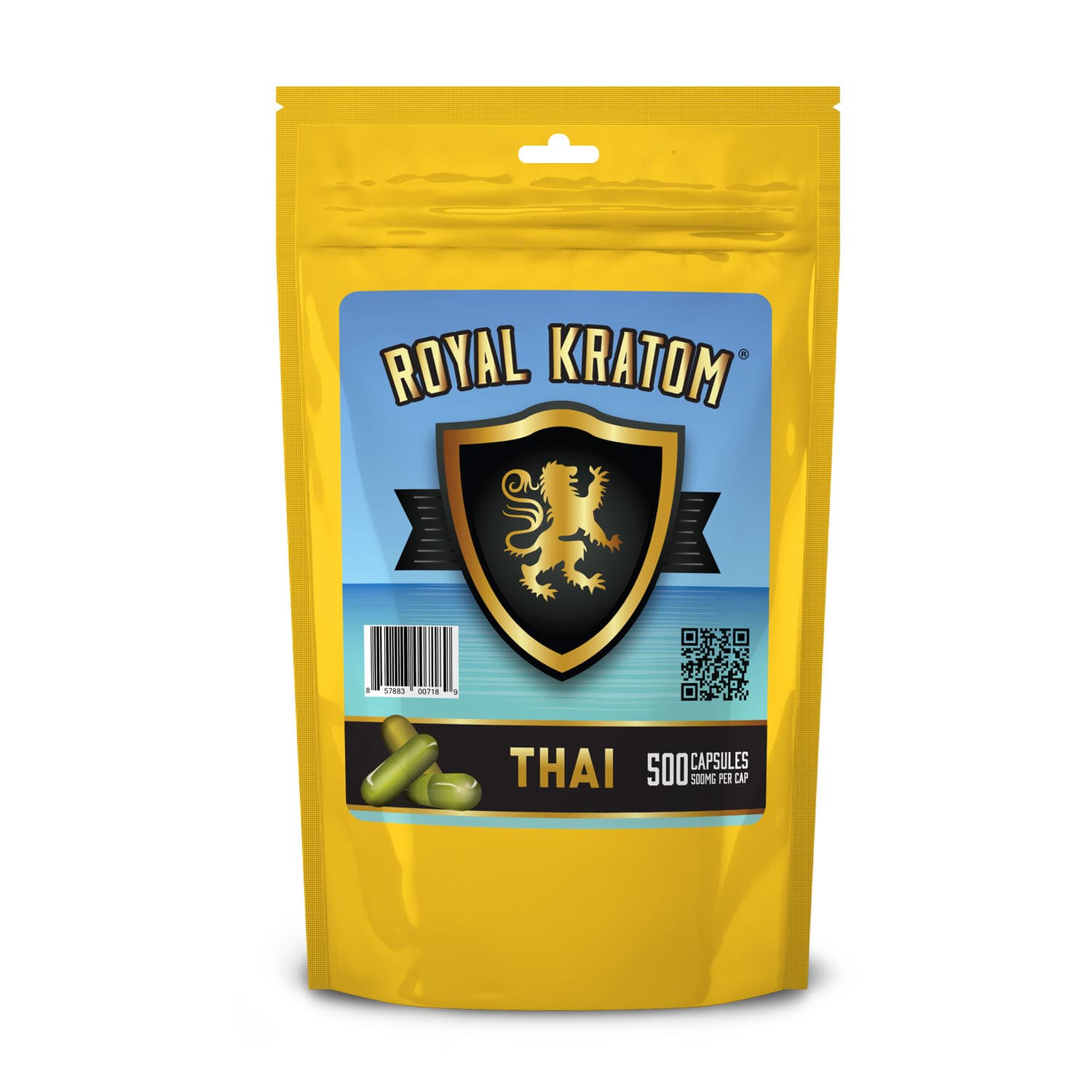 Royal Kratom Thai Kratom Capsules 500 Count front of package
