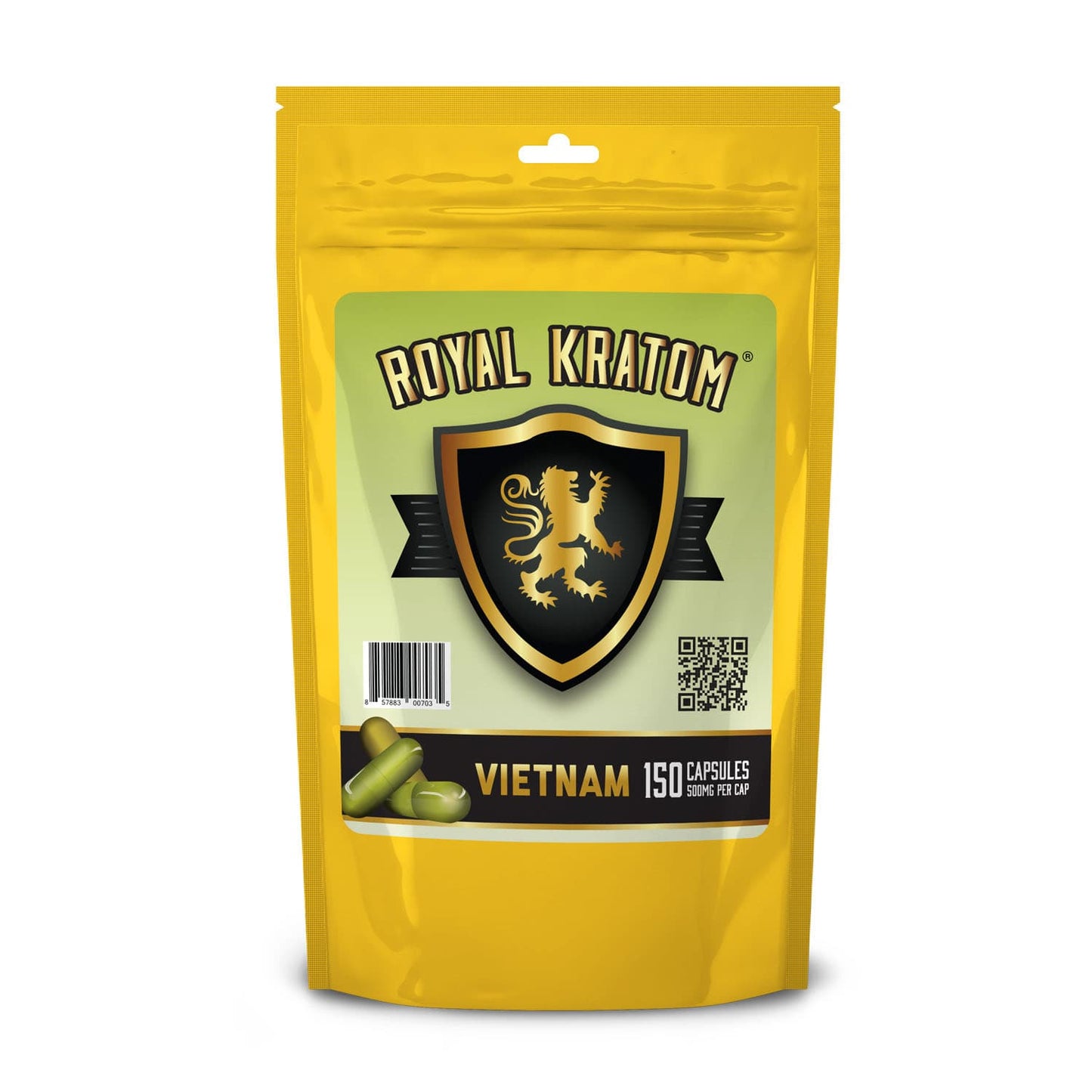 Vietnam Kratom Capsules 150 Count front of package